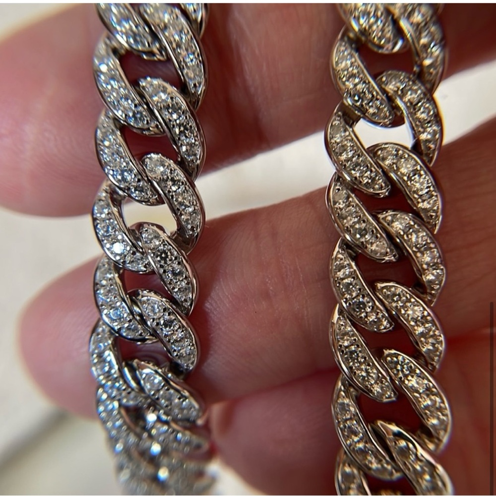 💎🕶️😎 Cuban Link CZ Chain 20” Silver Plated